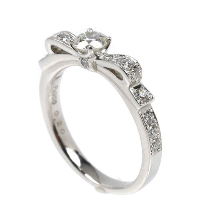 Vendome Aoyama ヴァンドーム青山 Pt950プラチナ リュバン ドゥ マリエ リング・指輪 AE_R9201 ダイヤモンド0.20ct/0.240ct 6号 3.5g レディース【中古】【美品】