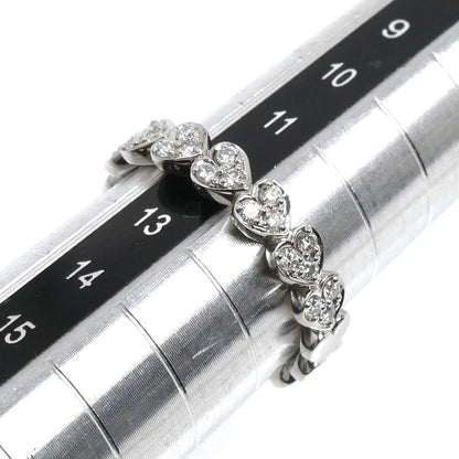 STAR JEWELRY スタージュエリー Pt950プラチナ ハートラウンド ハーフエタニティ リング・指輪 1XR0544 ダイヤモンド0.26ct 12号 6.4g レディース【中古】【美品】