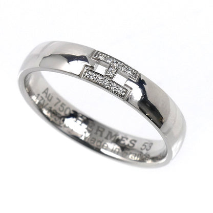 HERMES エルメス K18WG ホワイトゴールド ヘラクレス リング・指輪 H119853B 00053 ダイヤモンド 12.5号 53 3.5g レディース【中古】【美品】