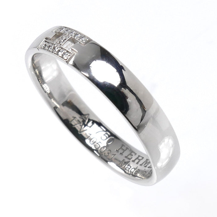HERMES エルメス K18WG ホワイトゴールド ヘラクレス リング・指輪 H119853B 00053 ダイヤモンド 12.5号 53 3.5g レディース【中古】【美品】
