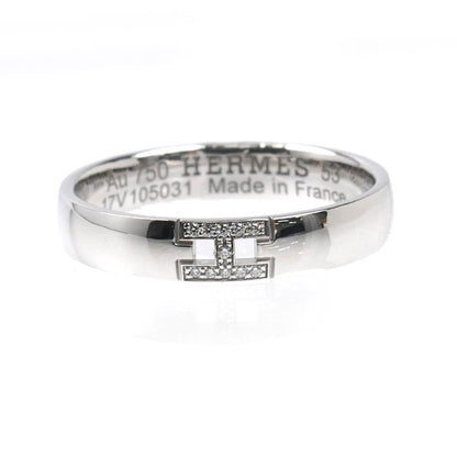 HERMES エルメス K18WG ホワイトゴールド ヘラクレス リング・指輪 H119853B 00053 ダイヤモンド 12.5号 53 3.5g レディース【中古】【美品】