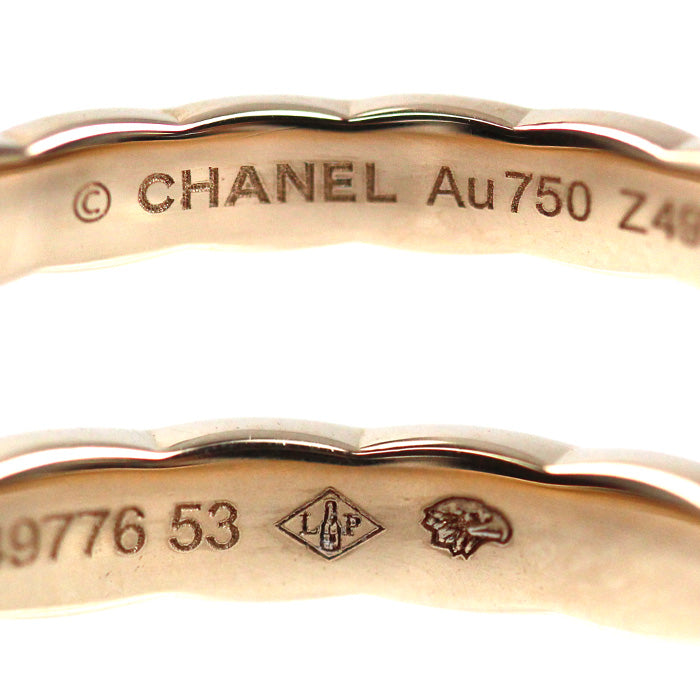 CHANEL シャネル K18PG ピンクゴールド ココクラッシュ スモール リング・指輪 12.5号 53 3.0g レディース【中古】【美品】