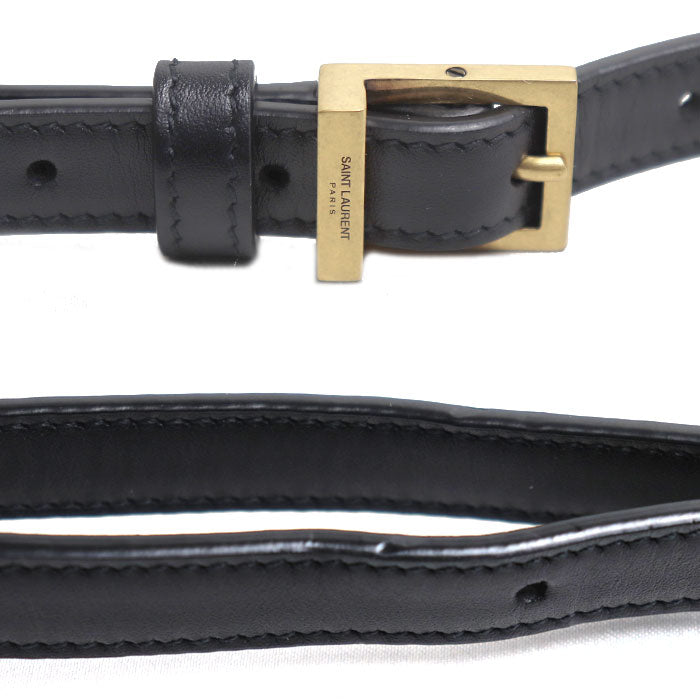 SAINT LAURENT サンローラン ミニ バーティカル　 ショルダーバッグ ブラック 735214 レディース【中古】【美品】