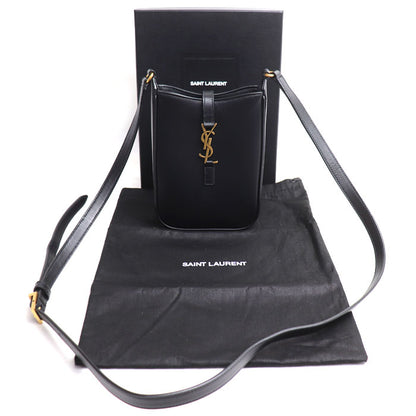 SAINT LAURENT サンローラン ミニ バーティカル　 ショルダーバッグ ブラック 735214 レディース【中古】【美品】