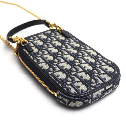 Dior ディオール オブリーク フォンホルダー ショルダーバッグ ネイビー S2114UTZQ_M928 レディース【中古】【美品】