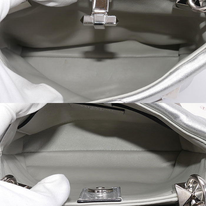 Valentino Garavani ヴァレンティノ・ガラヴァーニ ローマンスタッズ 2Wayショルダーバッグ シルバー XW2B0I97MIE IC レディース【中古】
