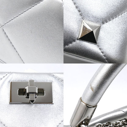 Valentino Garavani ヴァレンティノ・ガラヴァーニ ローマンスタッズ 2Wayショルダーバッグ シルバー XW2B0I97MIE IC レディース【中古】