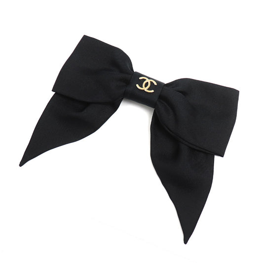 CHANEL シャネル シルク ココマーク リボン バレッタ ヘアアクセサリー AA9854 B15898 NV653 レディース【中古】