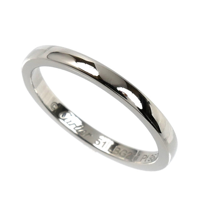 CARTIER カルティエ Pt950プラチナ バレリーナ ウェディング リング・指輪 B4071951 11号 51 3.3g レディース【中古】【美品】