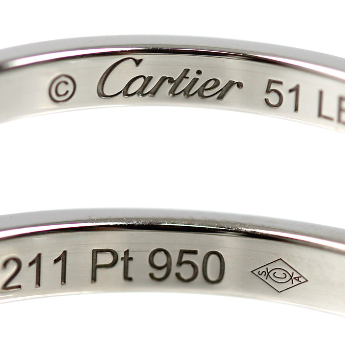 CARTIER カルティエ Pt950プラチナ バレリーナ ウェディング リング・指輪 B4071951 11号 51 3.3g レディース【中古】【美品】