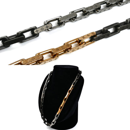 LOUIS VUITTON ルイ・ヴィトン メタル コリエ モノグラムチェーン ネックレス M01190 LE1213 54cm メンズ【中古】