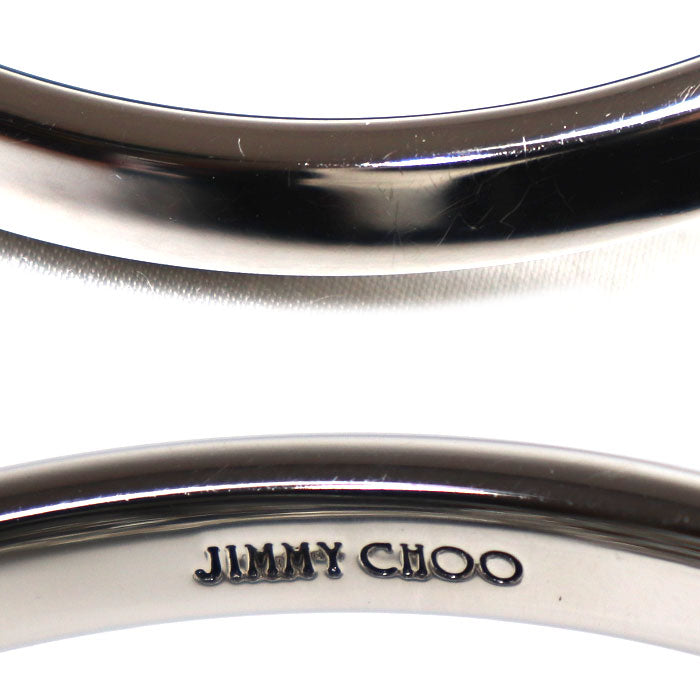 JIMMY CHOO ジミーチュウ マイクロボンボン ミニバケット 2Wayショルダーバッグ シルバー レディース【中古】【美品】