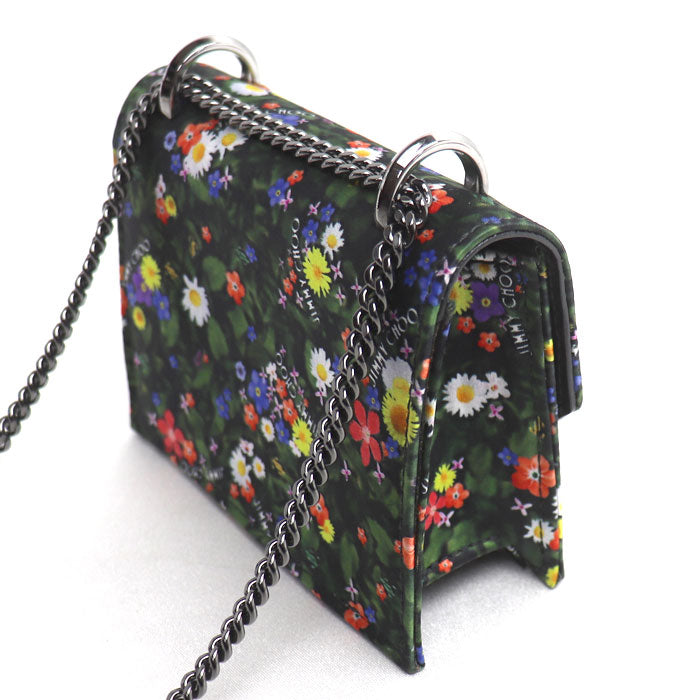 JIMMY CHOO ジミーチュウ ミニパリス フラワー ショルダーバッグ マルチカラー レディース【中古】【美品】
