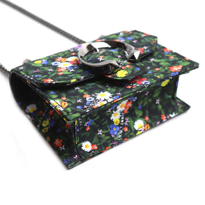 JIMMY CHOO ジミーチュウ ミニパリス フラワー ショルダーバッグ マルチカラー レディース【中古】【美品】