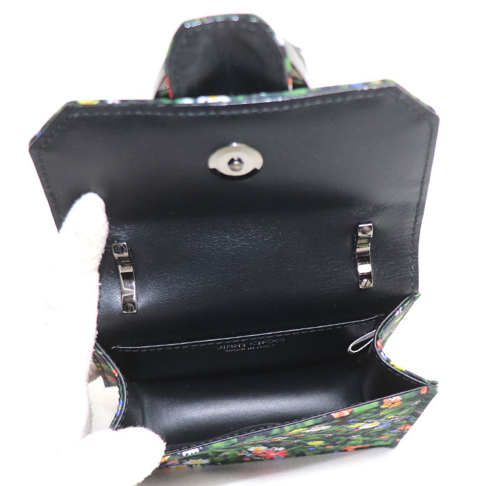 JIMMY CHOO ジミーチュウ ミニパリス フラワー ショルダーバッグ マルチカラー レディース【中古】【美品】