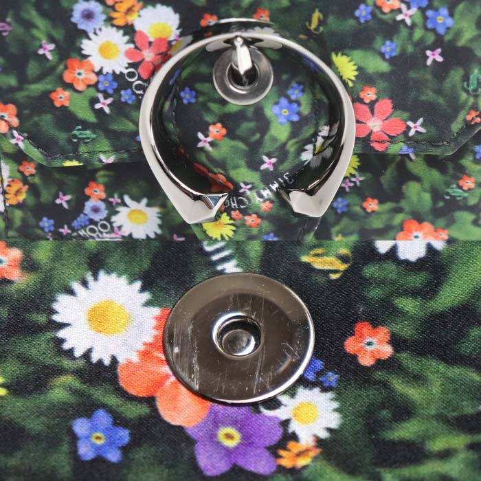 JIMMY CHOO ジミーチュウ ミニパリス フラワー ショルダーバッグ マルチカラー レディース【中古】【美品】