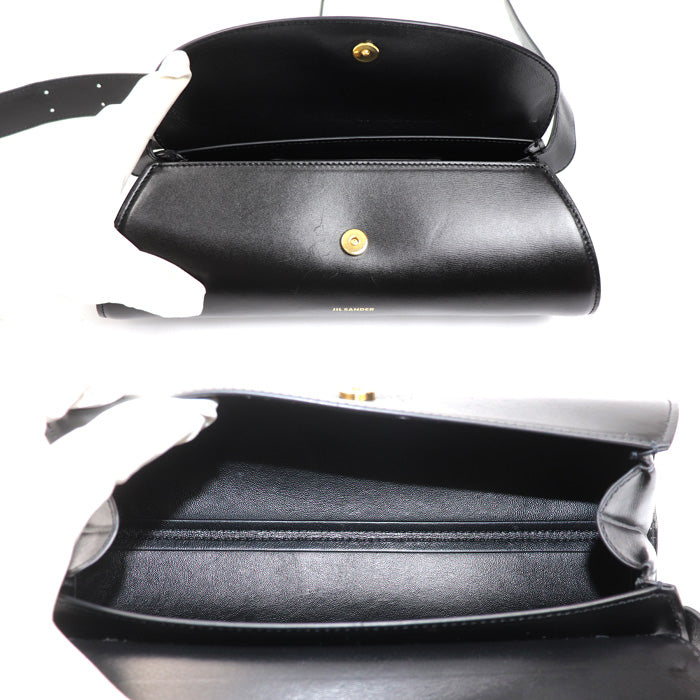 JIL SANDER ジルサンダー カンノーロ Cannolo スモール ショルダーバッグ ブラック J07WD0023P4840001 レディース【中古】