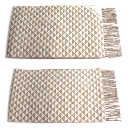 PRADA プラダ シンボル ダブル マフラー サンド/ホワイト 1FS056_2CON_F0J34 ユニセックス【中古】【美品】