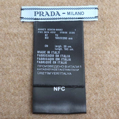 PRADA プラダ シンボル ダブル マフラー サンド/ホワイト 1FS056_2CON_F0J34 ユニセックス【中古】【美品】