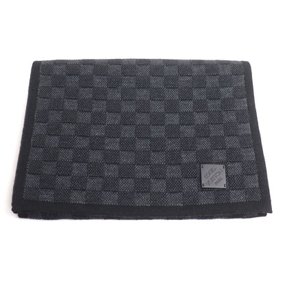 LOUIS VUITTON ルイ・ヴィトン ネオ プティ ダミエ マフラー ブラック M77988 MY0275 メンズ【中古】【美品】