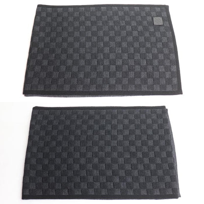 LOUIS VUITTON ルイ・ヴィトン ネオ プティ ダミエ マフラー ブラック M77988 MY0275 メンズ【中古】【美品】
