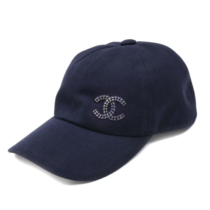 CHANEL シャネル ココマーク キャップ ネイビー レディース【中古】【美品】