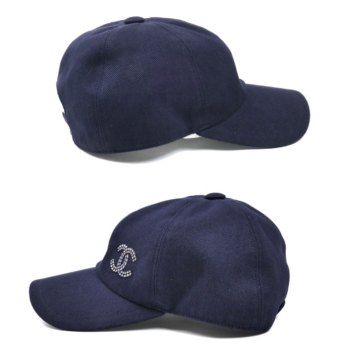 CHANEL シャネル ココマーク キャップ ネイビー レディース【中古】【美品】