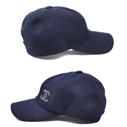 CHANEL シャネル ココマーク キャップ ネイビー レディース【中古】【美品】