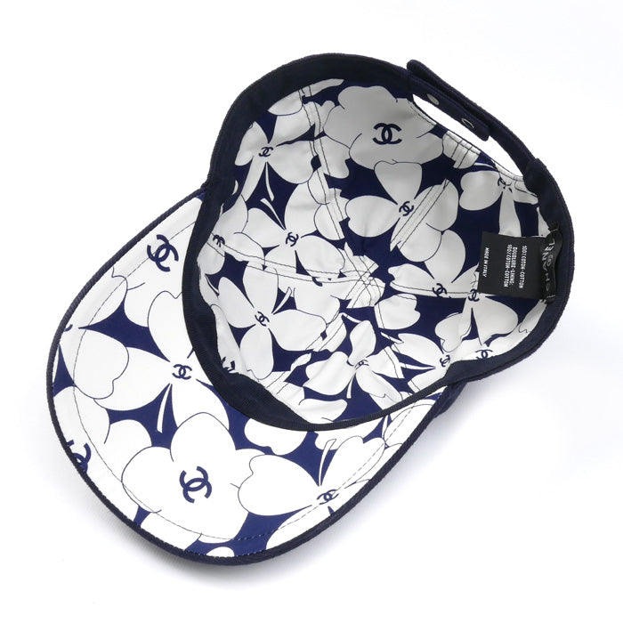 CHANEL シャネル ココマーク キャップ ネイビー レディース【中古】【美品】