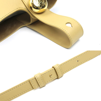 LOEWE ロエベ ペブル バケット ミニ 2Wayショルダーバッグ ダークバター/ベージュ系 AANBBBMX01 8752 レディース【中古】【美品】