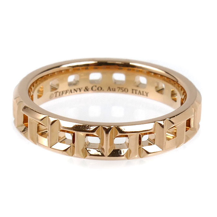 TIFFANY&Co. ティファニー K18PG ピンクゴールド Tトゥルー ナロー リング・指輪 5.5号 3.0g レディース【中古】【美品】