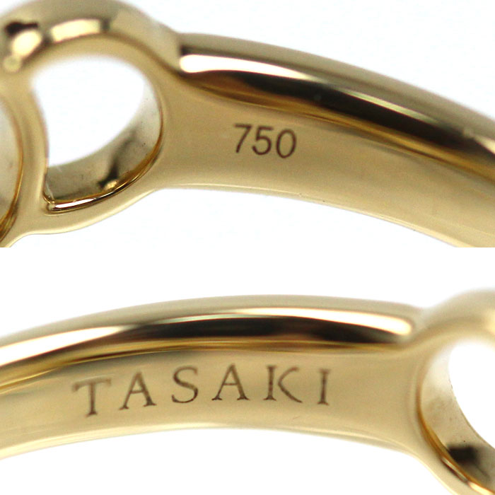 TASAKI タサキ K18YG イエローゴールド エニーマ リング・指輪 R-4393-18KYG アコヤパール約3.5～6.0mm 13号 4.3g レディース【中古】【美品】