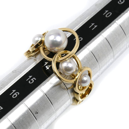 TASAKI タサキ K18YG イエローゴールド エニーマ リング・指輪 R-4393-18KYG アコヤパール約3.5～6.0mm 13号 4.3g レディース【中古】【美品】