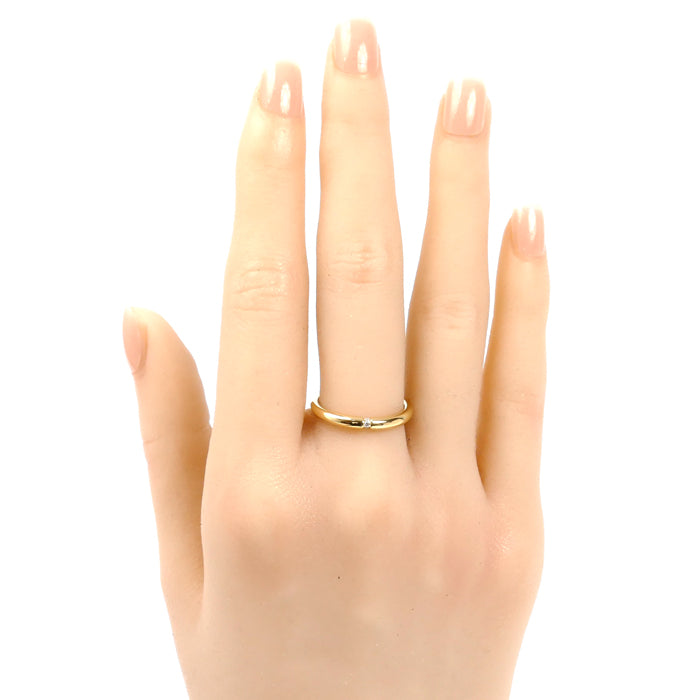 STAR JEWELRY スタージュエリー K18YG イエローゴールド リング・指輪 2PR0746 ダイヤモンド0.03ct 12号 3.3g レディース【中古】【美品】