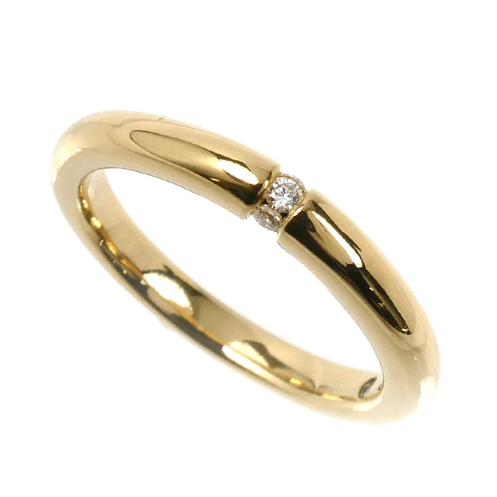 STAR JEWELRY スタージュエリー K18YG イエローゴールド リング・指輪 2PR0746 ダイヤモンド0.03ct 3号 2.6g レディース【中古】【美品】