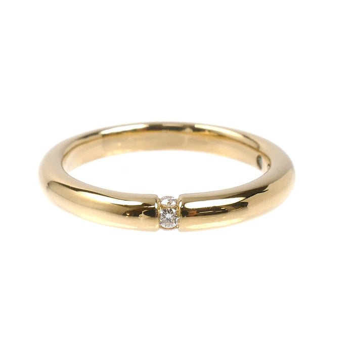 STAR JEWELRY スタージュエリー K18YG イエローゴールド リング・指輪 2PR0746 ダイヤモンド0.03ct 3号 2.6g レディース【中古】【美品】