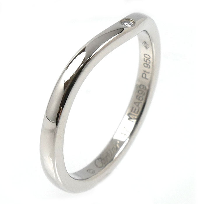 CARTIER カルティエ Pt950プラチナ バレリーナ カーブ ウェディング 3Pダイヤ リング・指輪 B4092947 ダイヤモンド 7号 47 2.9g レディース【中古】【美品】