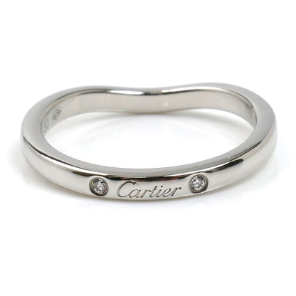 CARTIER カルティエ Pt950プラチナ バレリーナ カーブ ウェディング 3Pダイヤ リング・指輪 B4092947 ダイヤモンド 7号 47 2.9g レディース【中古】【美品】