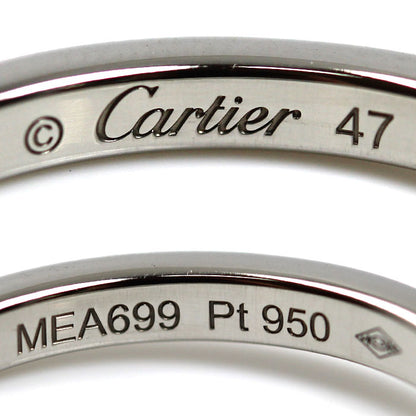 CARTIER カルティエ Pt950プラチナ バレリーナ カーブ ウェディング 3Pダイヤ リング・指輪 B4092947 ダイヤモンド 7号 47 2.9g レディース【中古】【美品】