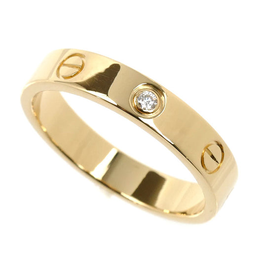 CARTIER カルティエ K18YG イエローゴールド ミニラブ 1P ダイヤ リング・指輪 B4056156 ダイヤモンド 15.5号 56 4.9g レディース【中古】【美品】