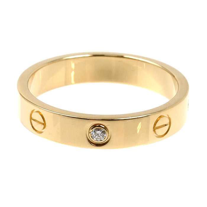 CARTIER カルティエ K18YG イエローゴールド ミニラブ 1P ダイヤ リング・指輪 B4056156 ダイヤモンド 15.5号 56 4.9g レディース【中古】【美品】