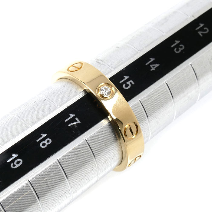 CARTIER カルティエ K18YG イエローゴールド ミニラブ 1P ダイヤ リング・指輪 B4056156 ダイヤモンド 15.5号 56 4.9g レディース【中古】【美品】