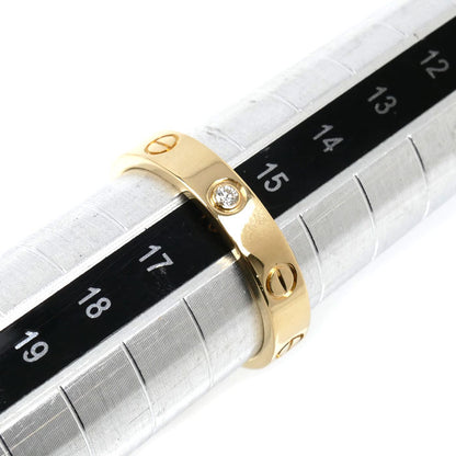CARTIER カルティエ K18YG イエローゴールド ミニラブ 1P ダイヤ リング・指輪 B4056156 ダイヤモンド 15.5号 56 4.9g レディース【中古】【美品】