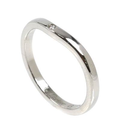CARTIER カルティエ Pt950プラチナ バレリーナ カーブ ウェディング 3P ダイヤ リング・指輪 B4092949 ダイヤモンド 9号 49 3.1g レディース【中古】【美品】