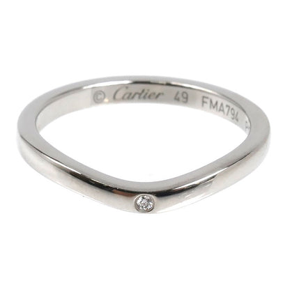 CARTIER カルティエ Pt950プラチナ バレリーナ カーブ ウェディング 3P ダイヤ リング・指輪 B4092949 ダイヤモンド 9号 49 3.1g レディース【中古】【美品】