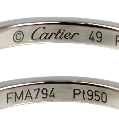 CARTIER カルティエ Pt950プラチナ バレリーナ カーブ ウェディング 3P ダイヤ リング・指輪 B4092949 ダイヤモンド 9号 49 3.1g レディース【中古】【美品】