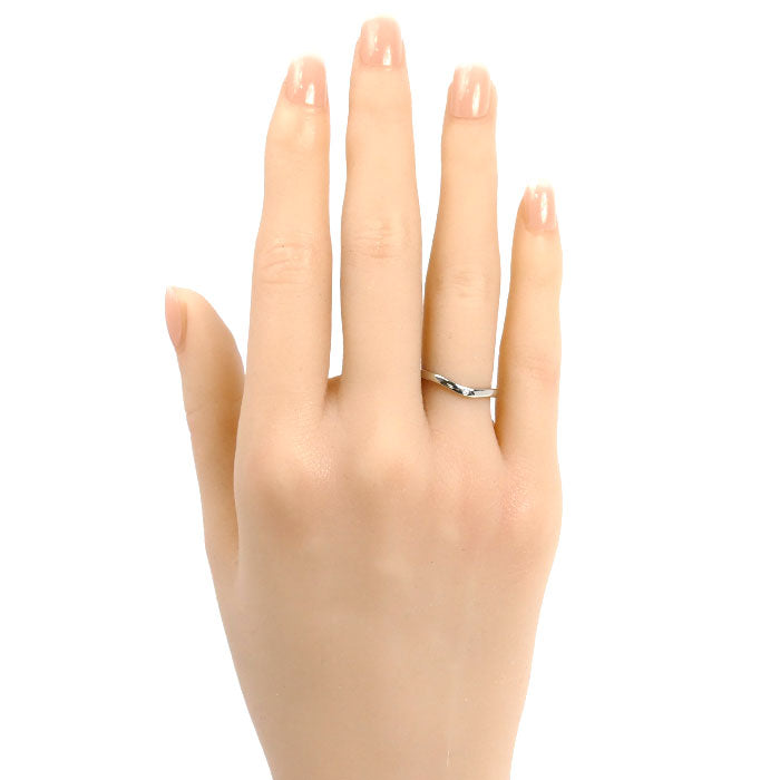 CARTIER カルティエ Pt950プラチナ バレリーナ カーブ ウェディング 3P ダイヤ リング・指輪 B4092949 ダイヤモンド 9号 49 3.1g レディース【中古】【美品】