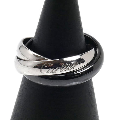 CARTIER カルティエ K18WG ホワイトゴールド セラミック トリニティ リング・指輪 B4095647 7.5号 47 6.2g レディース【中古】【美品】