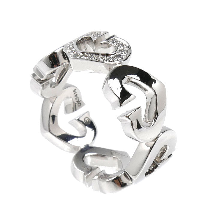 CARTIER カルティエ K18WG ホワイトゴールド Cハート リング・指輪 B4041549 ダイヤモンド 9号 49 7.5g レディース【中古】【美品】