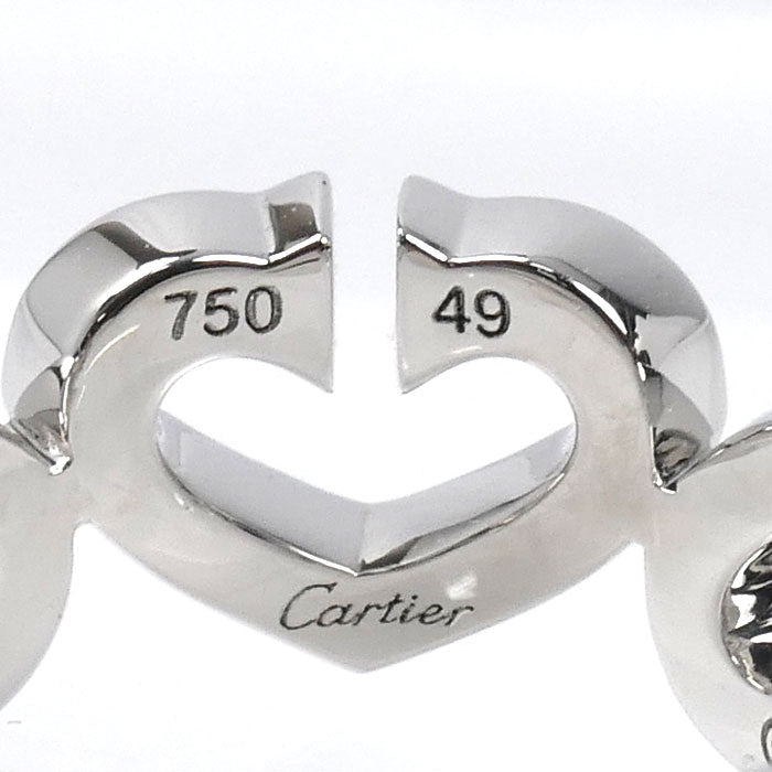 CARTIER カルティエ K18WG ホワイトゴールド Cハート リング・指輪 B4041549 ダイヤモンド 9号 49 7.5g レディース【中古】【美品】